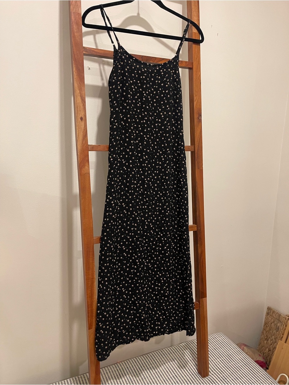 Brandy Melville Floral Slip Skirt with Spaghetti Straps